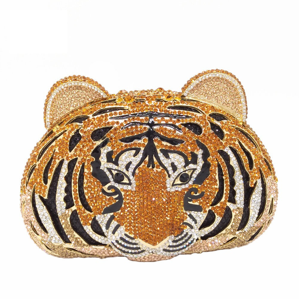 Tiger Face Clutch Purse