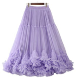 Load image into Gallery viewer, Ruffle Elastic Waist Mesh Skirt
