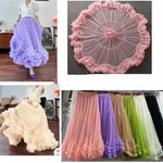 Load image into Gallery viewer, Ruffle Elastic Waist Mesh Skirt
