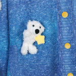 Load image into Gallery viewer, Vneck White Teddy Cardigan
