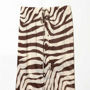 Wild Elegance Zebra Print Two-Piece Set