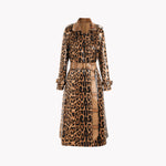 Load image into Gallery viewer, Cheetah Trench Coat
