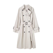 Double breasted long trench coat 1715