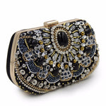 Load image into Gallery viewer, Black Beaded Clutch Purse
