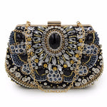 Load image into Gallery viewer, Black Beaded Clutch Purse
