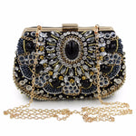 Load image into Gallery viewer, Black Beaded Clutch Purse
