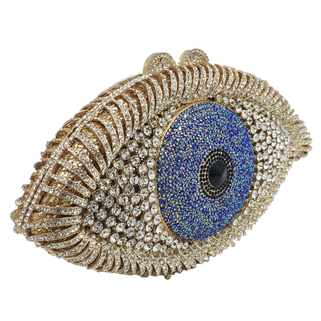 Eye Crystal Clutch Bag