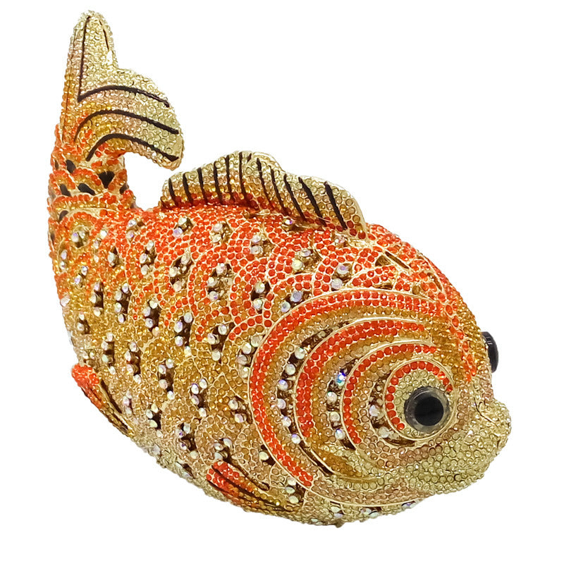 Fish Rhinestone Evening Purse