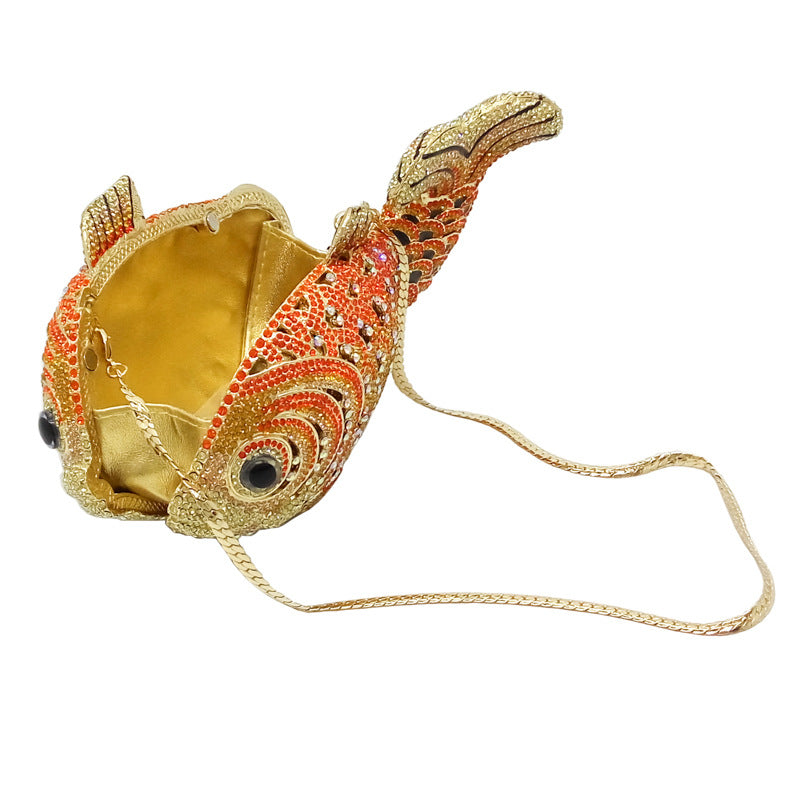 Fish Rhinestone Evening Purse