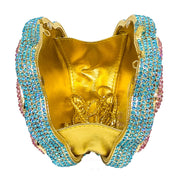 Rose Flower Crystal Rhinestone Bag