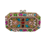 Load image into Gallery viewer, Champagne Rhinestone Crystal Clutch
