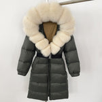 Load image into Gallery viewer, Long Coat Fur Collar with Zipper 1560
