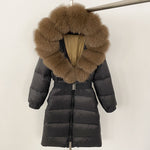 Load image into Gallery viewer, Long Coat Fur Collar with Zipper 1560
