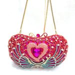 Load image into Gallery viewer, Heart Rhinestone Evening Purse
