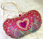 Load image into Gallery viewer, Heart Rhinestone Evening Purse
