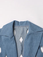 Load image into Gallery viewer, Hollow Out Tassels Denim Coat
