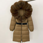 Load image into Gallery viewer, Long Coat Fur Collar with Zipper 1560
