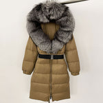 Load image into Gallery viewer, Long Coat Fur Collar with Zipper 1560
