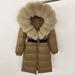 Load image into Gallery viewer, Long Coat Fur Collar with Zipper 1560
