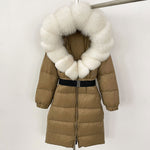 Load image into Gallery viewer, Long Coat Fur Collar with Zipper 1560
