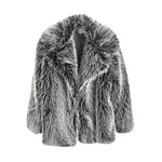 Load image into Gallery viewer, Large Lapel Buttonless Faux Fur Coat
