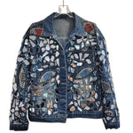 Load image into Gallery viewer, Shattered Glam Denim Jacket
