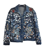 Load image into Gallery viewer, Shattered Glam Denim Jacket
