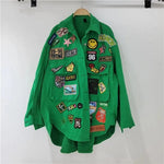 Load image into Gallery viewer, Playful Patches Denim Jacket
