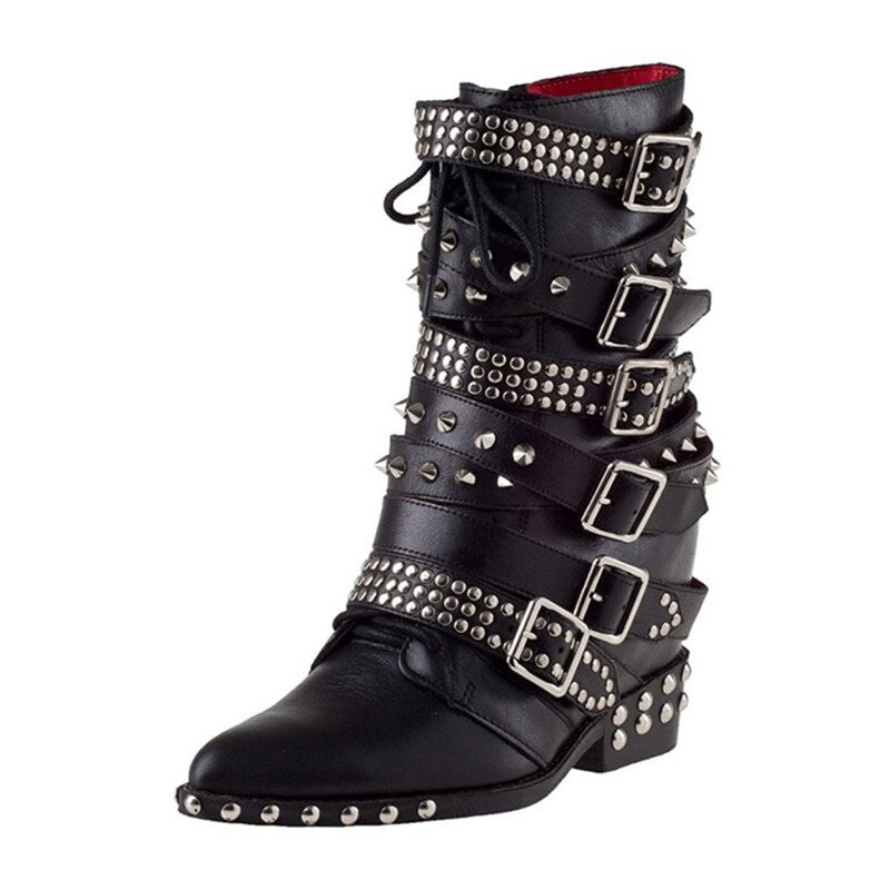 Studs Spike Rivet Combat Punk Boot