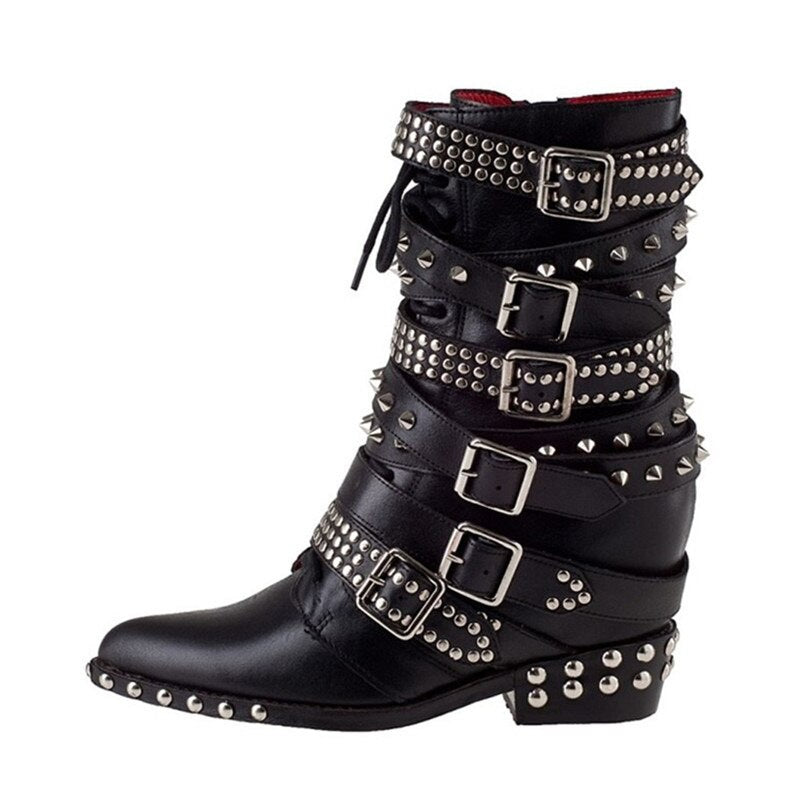 Studs Spike Rivet Combat Punk Boot