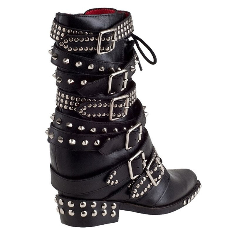 Studs Spike Rivet Combat Punk Boot