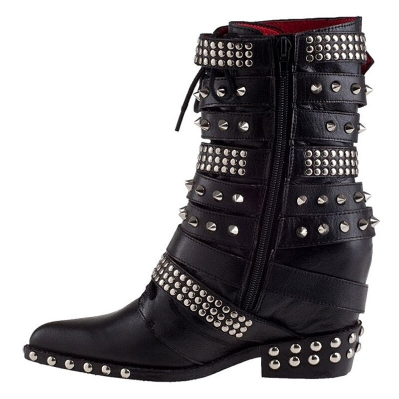 Studs Spike Rivet Combat Punk Boot