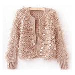 Load image into Gallery viewer, Mohair Sequined Tricot Knit Jacket
