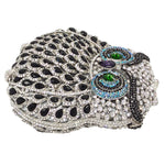 Load image into Gallery viewer, Owl Face Rhinestone Clutch Purse
