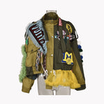 Load image into Gallery viewer, Patches Sequins and Laces Collage Jacket
