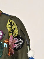 Load image into Gallery viewer, Patches Sequins and Laces Collage Jacket
