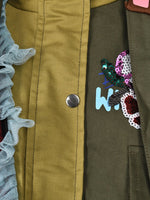 Load image into Gallery viewer, Patches Sequins and Laces Collage Jacket
