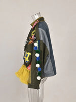 Load image into Gallery viewer, Patches Sequins and Laces Collage Jacket
