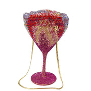 Cocktail Goblet Rhinestone Clutch Martini Party Bag