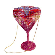 Cocktail Goblet Rhinestone Clutch Martini Party Bag