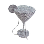 Cocktail Goblet Rhinestone Clutch Martini Party Bag