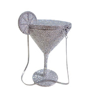 Cocktail Goblet Rhinestone Clutch Martini Party Bag