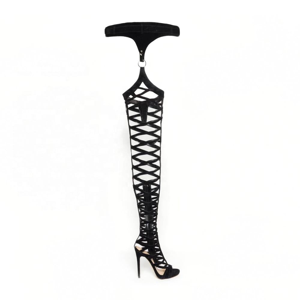 Knee High Strappy Platform Sandals