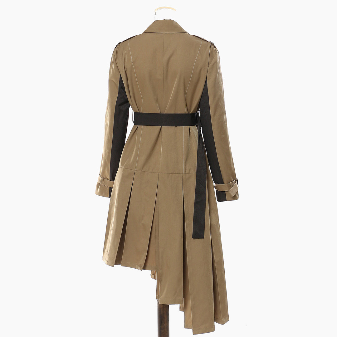 Mid long Irregular Trench Coat