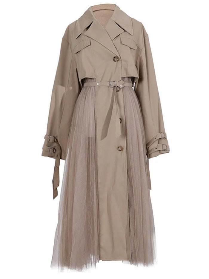 Tulle Trench Coat