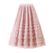 Multilayer Ruffles Tulle Skirt
