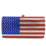 Load image into Gallery viewer, USA Flag Rhinesone Bag
