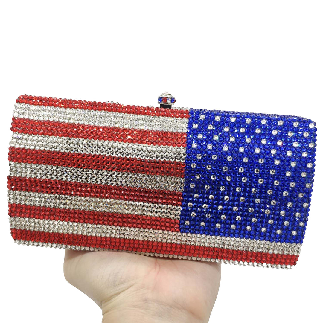 USA Flag Rhinesone Bag